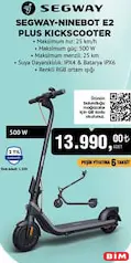 SEGWAY NİNEBOT E2 PLUS KİCKSCOOTER SCOOTER SEGWAY NİNEBOT E2 PLUS KİCKSCOOTER SCOOTER